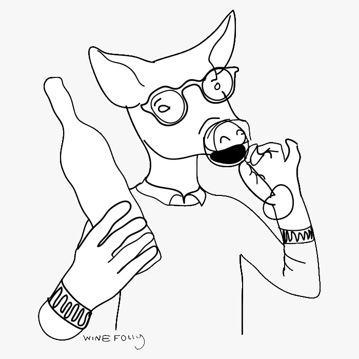 pig-in-clothes-drinking-wine-hipster-illustration